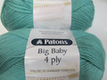 PATONS BIG BABY 4PLY YARN,  SEA GREEN 100GR,NO 2556