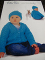 PETER PAN LEAFLET,NO P1187, ARAN CARDI AND HAT,SIZE 41-61,FOR 8 PLY/DK YARN