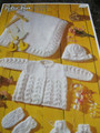 PETER PAN LEAFLET,NO P801, KNITTED,MATINEE,BONNET BOOTEES,SHAWL ETC,DK WOOL
