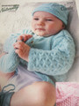 NATURALLY LEAFLET,NO K566,NEW,MATINEE SET,SIZE PREMATURE-18MTHS,FOR 4PLY YARN
