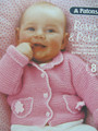PATONS KNITTING PATTERN BOOK, NO 1313,ROSES/POSIES,BABIES