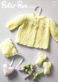 Peter Pan Knitting Pattern - Kids Jacket & Hat (P1068)