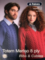 Totem 8 Ply Ribs & Cables Men & Women - 21 Designs - Patons Knitting Pattern (1270)