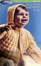 Shepherd Knitting Pattern - Baby Wool Merino 8 Ply Baby Jacket (758)