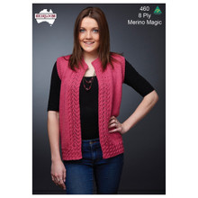 Cable and Lace Vest - Heirloom Knitting Pattern (460)