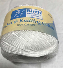 BIRCH CROCHET COTTON 4PLY 50 GRS  - WHITE