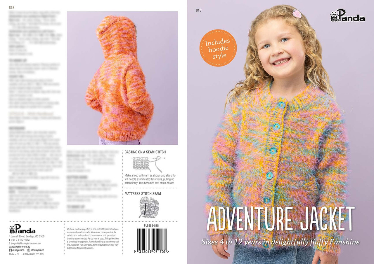 Adventure Jacket - Panda Knitting Pattern (818)