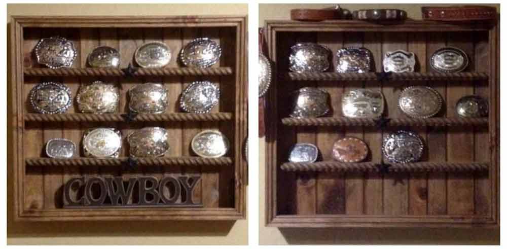 rodeo belt buckle display case