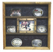 8 Buckle Display with 5x7 Picture frame
Great for Rodeo Awards and Barrel Racing Awards