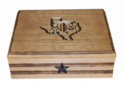 A&M Carved Handmade Jewelry Box - Faux Leather Lined