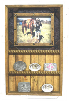 6 Buckle Display and Picture Frame Combo