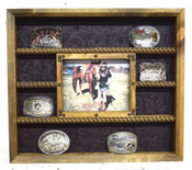 14 Buckle display with 8x10 picture frame and no stars
