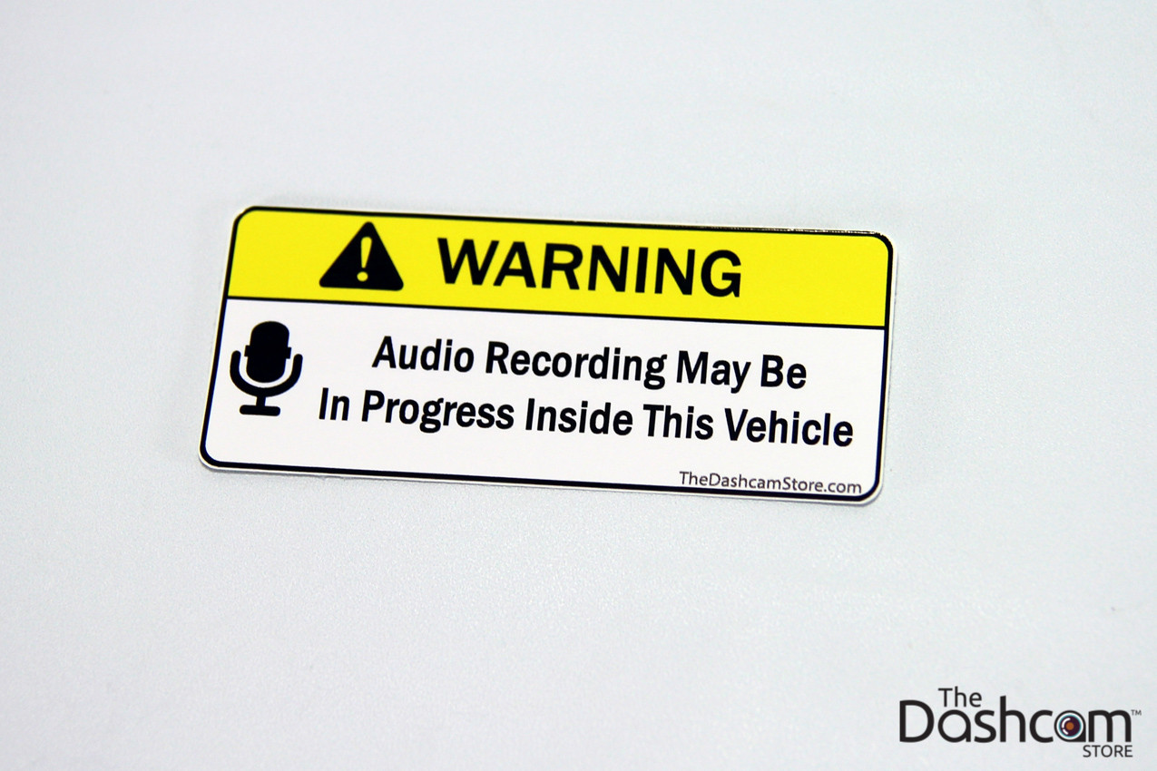 warning sticker audio recording may be in progress the dashcam store