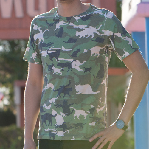 Catmouflage Cat Camo Men's Sublimated T-Shirt