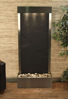 Adagio Harmony River Freestanding Black Feather Stone & Stainless Steel  Water Fountain