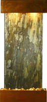 Adagio Cascade Springs Solid Green Slate & Square Copper Frame Wall Fountain