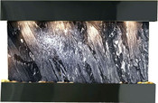 Adagio Sunrise Springs Black Spider Marble & Square Blackened Copper Frame Wall Fountain