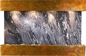 Adagio Sunrise Springs Black Spider Marble & Square Copper Frame Wall Fountain
