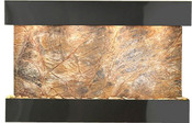 Adagio Sunrise Springs Brown Marble & Square Blackened Copper Frame Wall Fountain