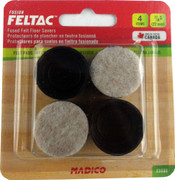 Madico 7/8" Black Fused Felt Plastic Leg Tips (4 pack) 