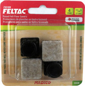 Madico 11/16" Straight Square Black Fused Felt Insertion Glides (4 pack)