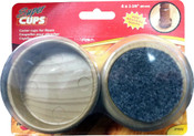 Madico 2-3/8" Plastic Woodgrain Effect Cups (felt base) (4 pack) 