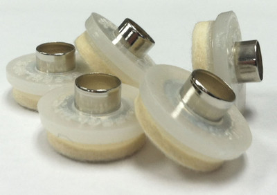 7/8" SafeGlides White Wool Tap In Floor Protectors