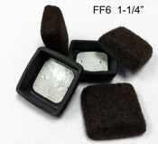 FF6- 1-1/4" Square Formed Felt Floor Protectors