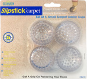 Slipstick CB410 1-3/4" Carpet Caster Cup, Clear, Small