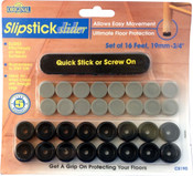 Slipstick CB190 3/4-Inch Slider Foot, Black, 16-Pack
