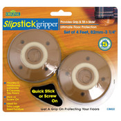 Slipstick CB822 3-1/4" Gripper, Caramel, Set of 4 Feet