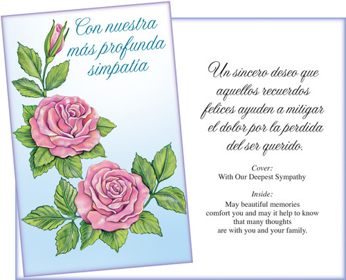 Spanish Sympathy Card Messages