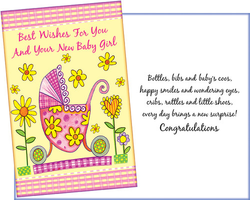 baby girl greeting card