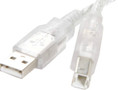 Rosewill 6ft. USB2.0 A Male to B Male Cable, Clear