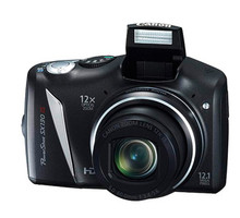Canon PowerShot SX130-IS Black 12.1MP Digital Camera w/ 12x Optical Zoom, 3.0" LCD Display