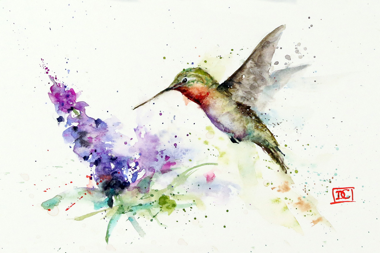 Download HUMMINGBIRD & BUTTERFLY BUSH - The Art of Dean Crouser