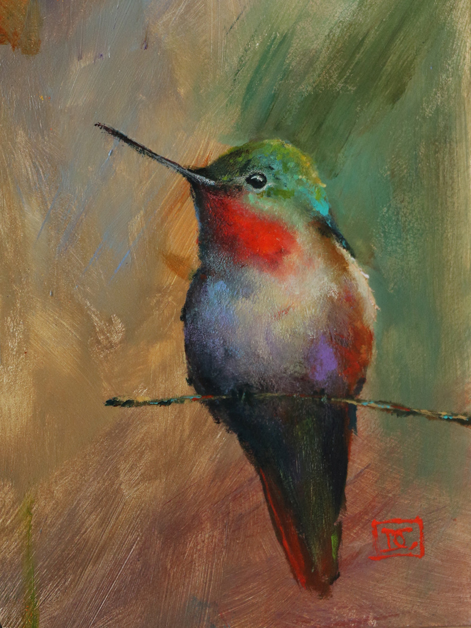 Hummingbird Painting by Dean Crouser
