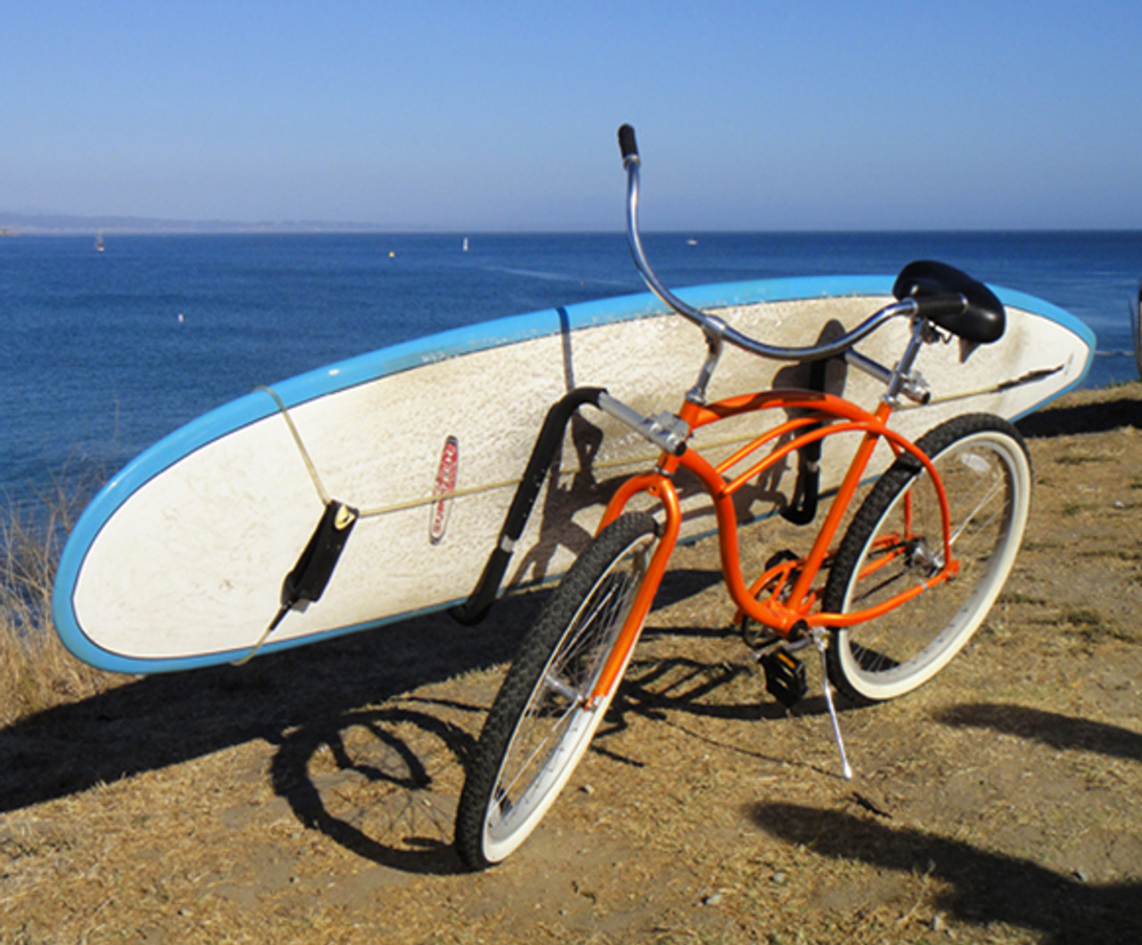 Removable Longboard Surfboard Bike Rack - StoreYourBoard.com