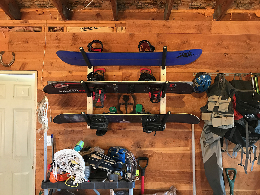 Snowboard Wall Rack | Triple Wood Snow Rack | Scorpion Basics ...