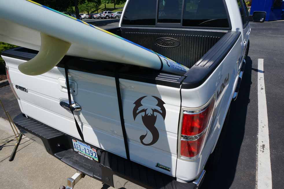 Surfboard &amp; SUP Tailgate Rack - StoreYourBoard.com