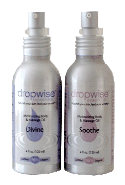 Organic Body Oil Duo: Soothe & Divine. Excellent for anxiety and stress relief