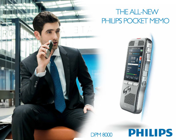 PHILIPS POCKET MEMO DPM 8000  Rees Electronics & Office Products Inc 