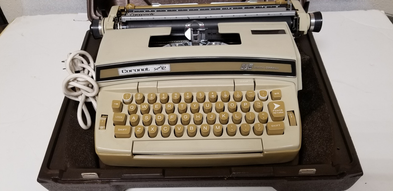 Vintage Smith Corona Coronet Super 12 Electric Typewriter with