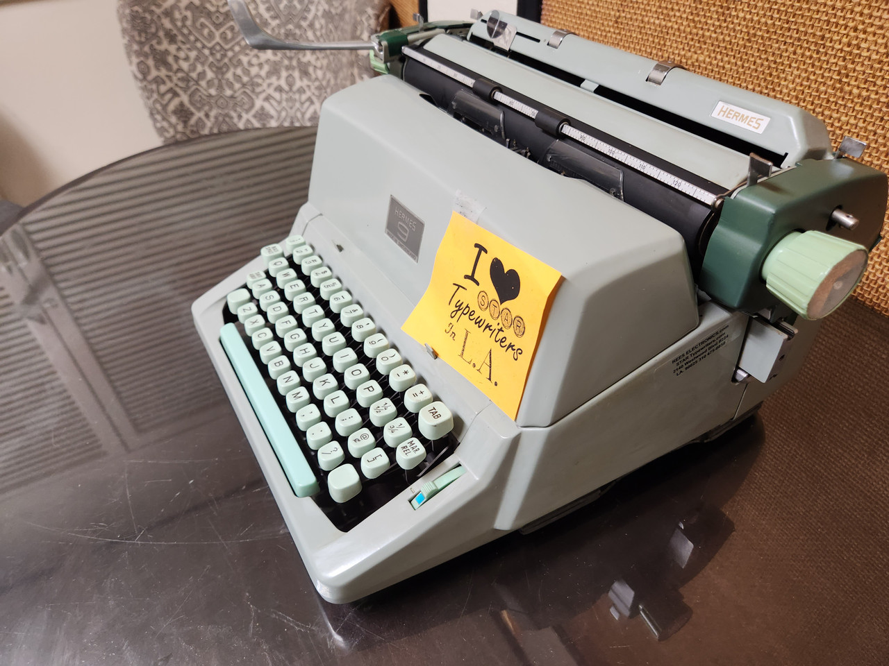 Vintage Hermes 9 Manual Desktop Office Typewriter - Rees