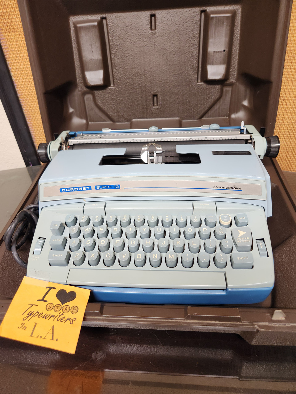 Smith Corona Coronet Super 12 Portable Electric outlet Typewriter