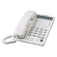 Panasonic KX-TS208W Wall Mountable 2-Line Corded Phone
