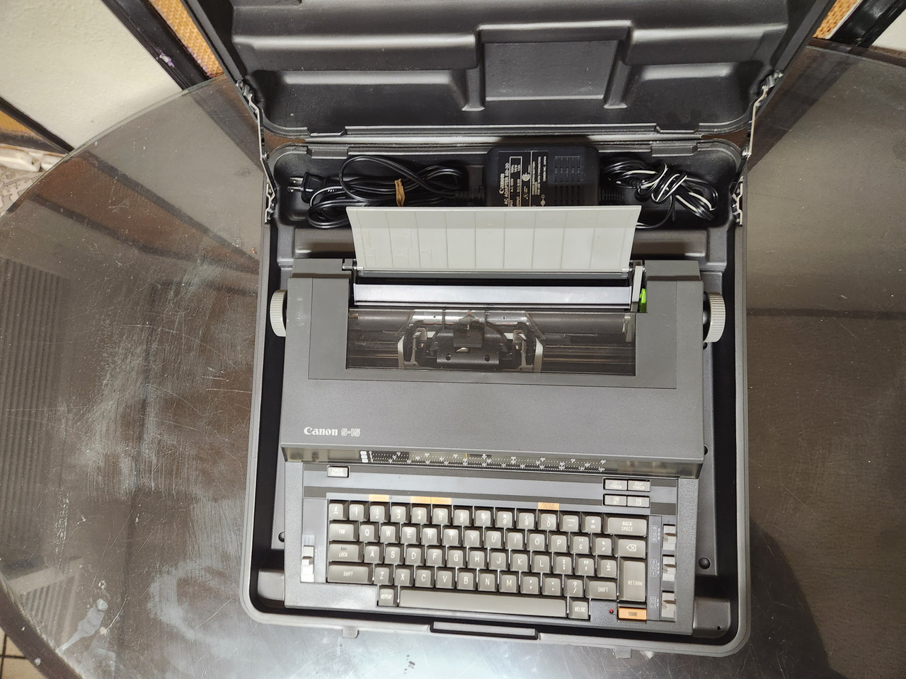 Canon S-15 Electronic Typewriter with Case #159 - Rees Electronics