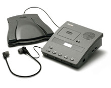 Dictaphone DTP-3742 Transcriber Microcassette ExpressWriter with Headset & Foot Pedal