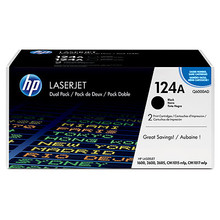 HP 124A Black Dual Pack LaserJet Toner Cartridges