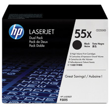 HP LaserJet 55X (CE255XD) Dual Pack High Yield Black Toner Cartridge